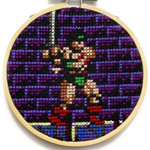Rastan - Sega Master System Video Game Handmade Cross Stitch Art