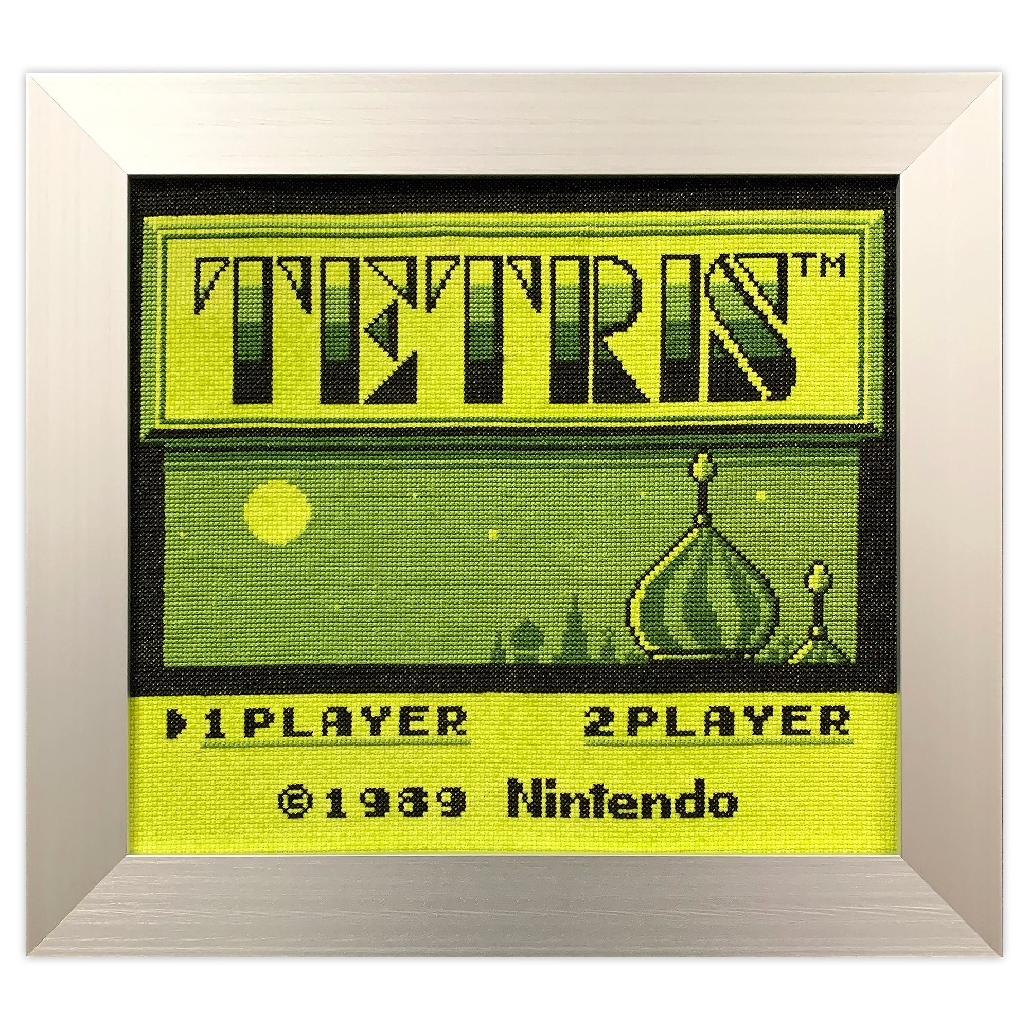 Tetris Nintendo Game Boy Video Handmade Cross Stitch -