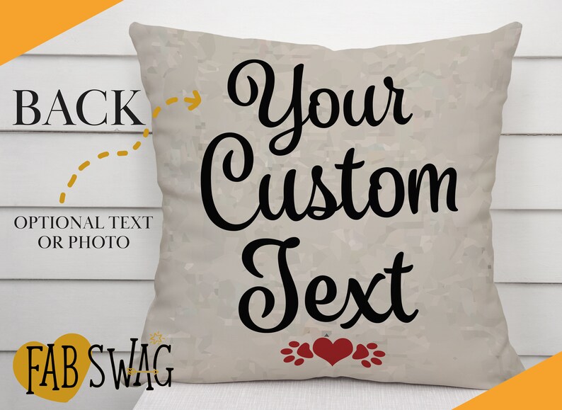 pillow with dogs face on it