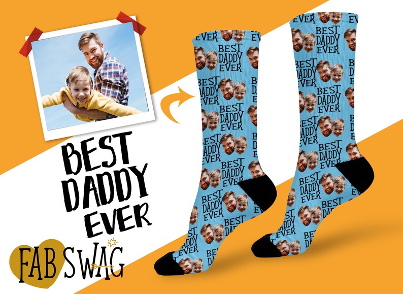 Best Daddy Ever Socks Custom Dad Socks Personalised Gift for Etsy
