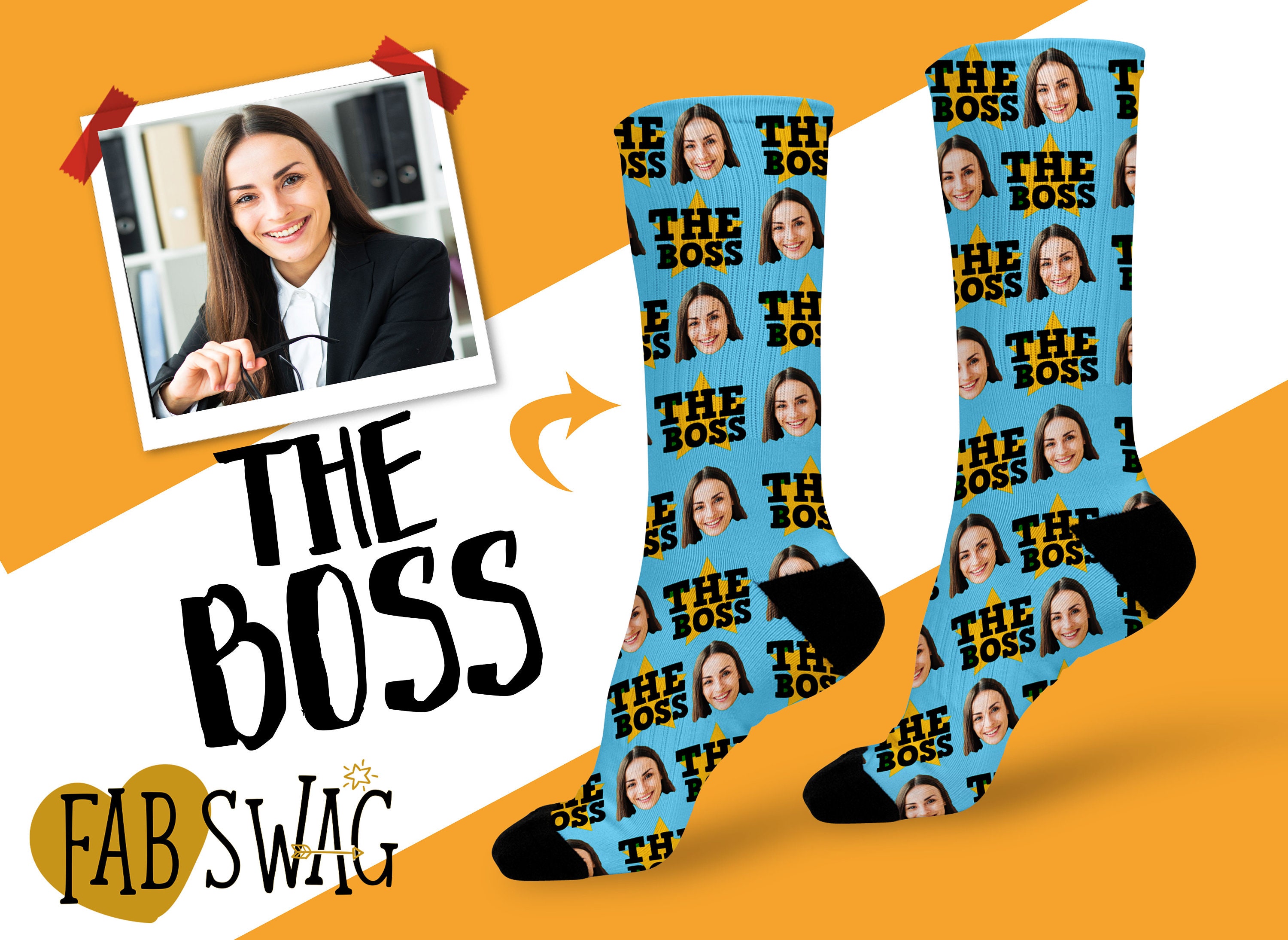 The Boss Socks Custom Gifts For Boss Best Boss Ever Gift Etsy