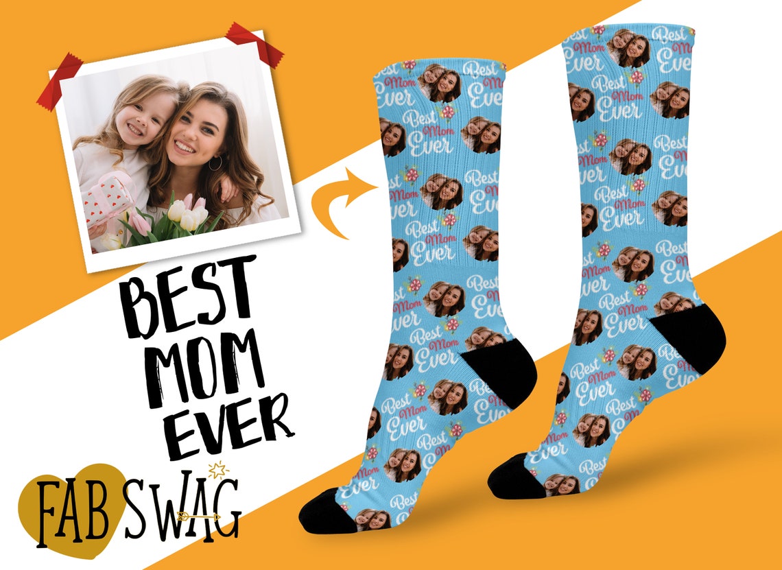Best Mom Ever Socks Custom Socks for Mom Personalized Socks Etsy