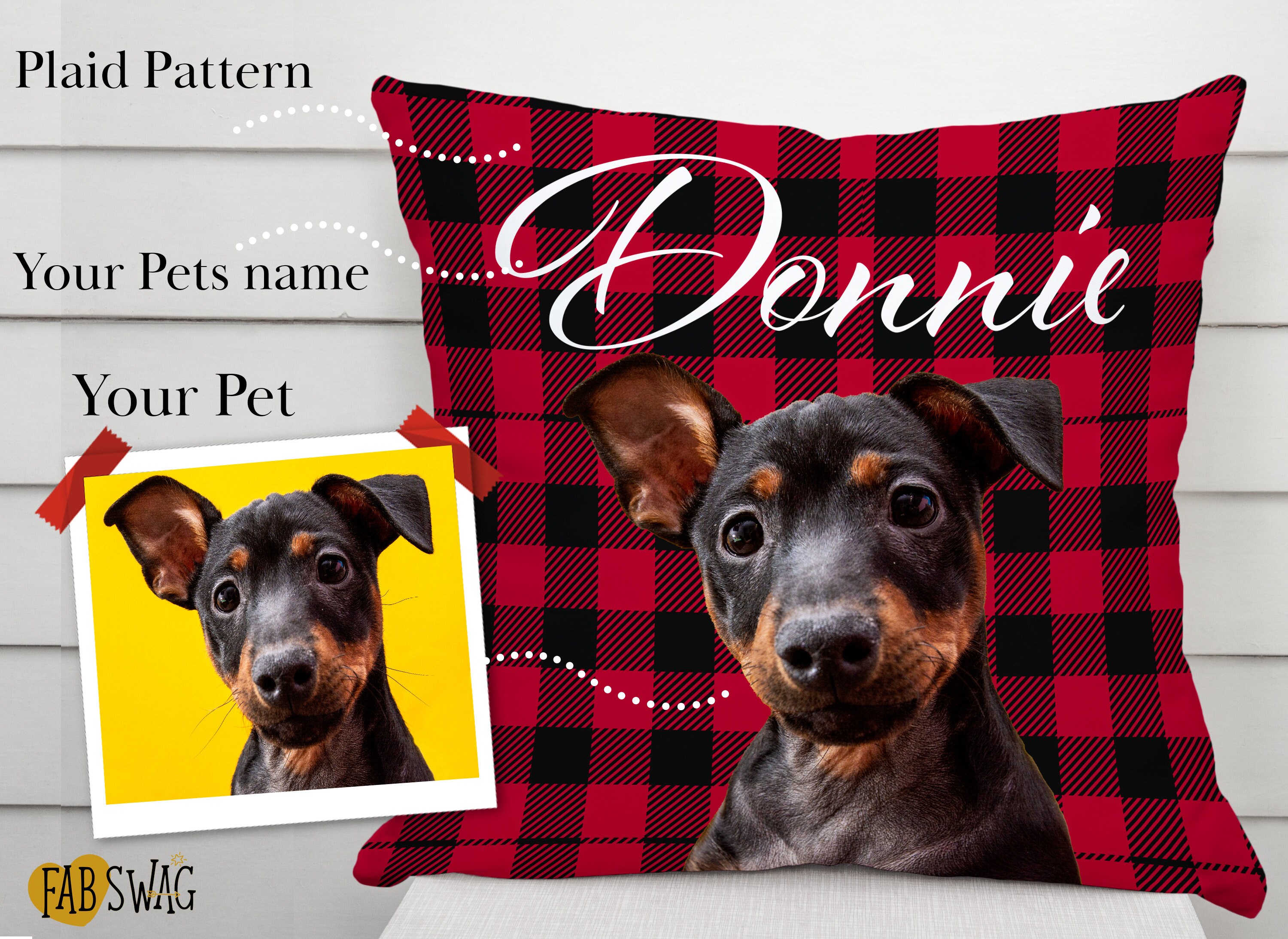 custom dog face pillow