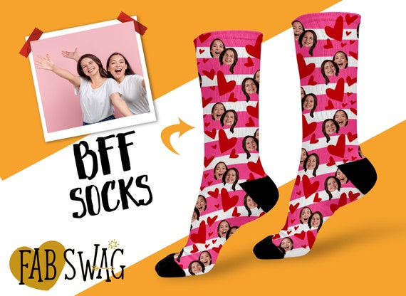 Bff Custom Socks Best Friend Gift Ideas Gifts For Best Etsy