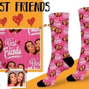 Bff Custom Socks Best Friend Gift Ideas Gifts For Best Etsy