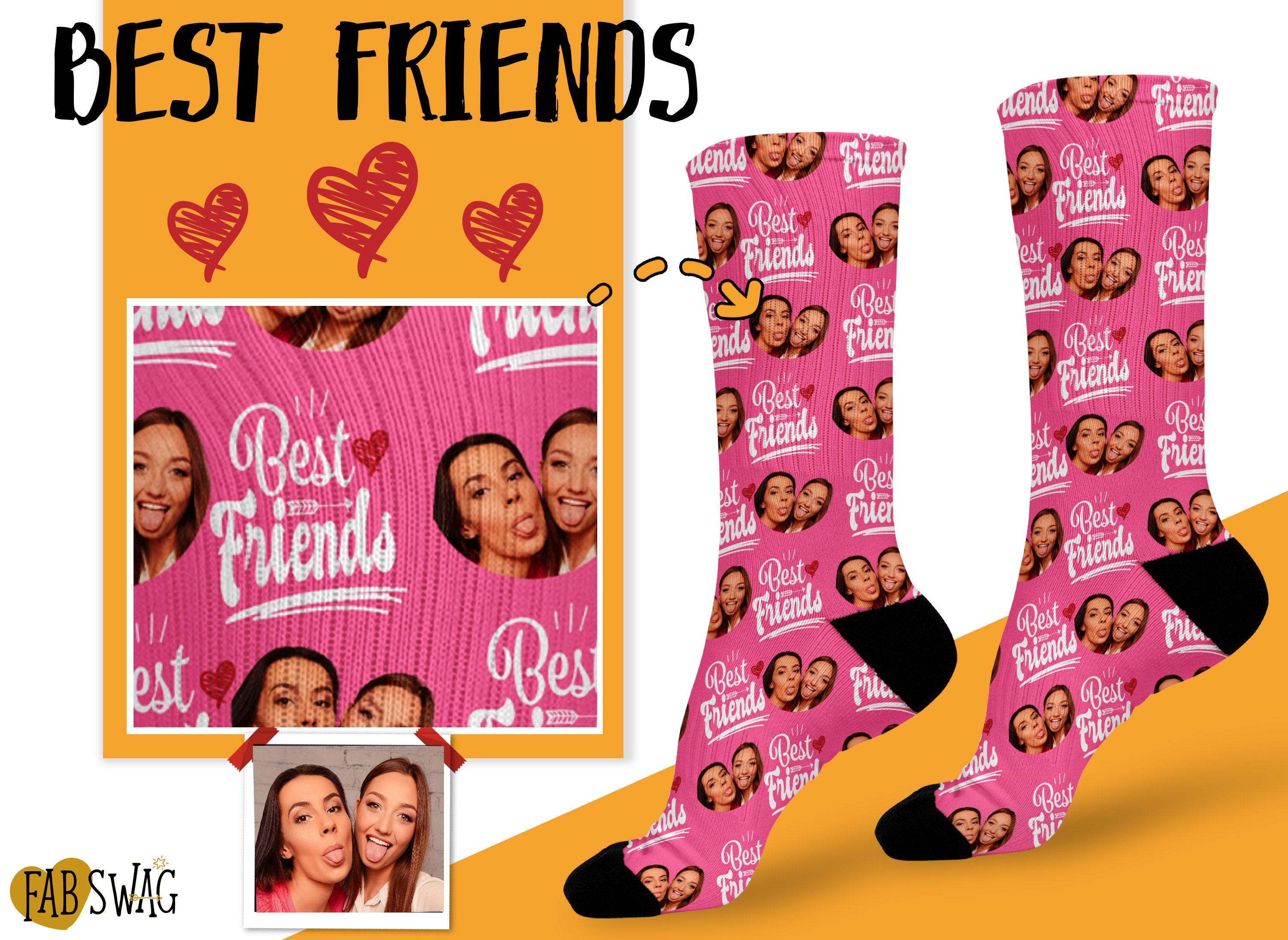 Best Friend Socks | Photo Face Socks For Friends | Socks For Best Friend