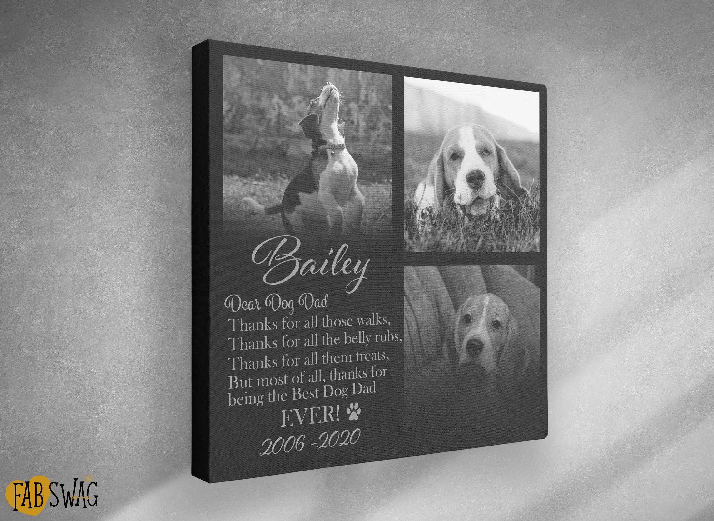 Custom Dog Memorial Photo Collage Pet Memorial Gift Dog Loss Etsy