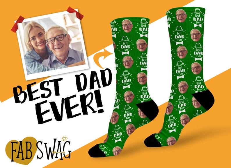 Best Dad Ever Socks Custom Gifts for Dad Personalised Dad Etsy