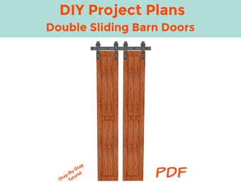 DIY Double Sliding Barn Door Plans: Rustic Farmhouse PDF Guide