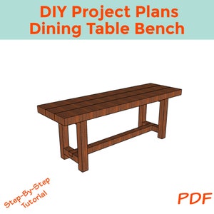 Dining Table Bench Woodworking DIY Plans - Instant Download
