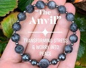 Empath Transformation - Protection quot The Anvil quot Grief Grounding Spiritual Journey Peace Crystal Healing Bracelet