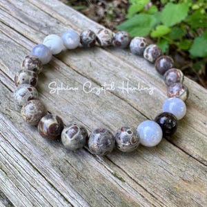 8mm Empath Support & Heart Healing Energy - IMPERFECT Stones - RARE Blue Rose Quartz - Stress and Anxiety - DISCOUNTED Crystal Bracelet