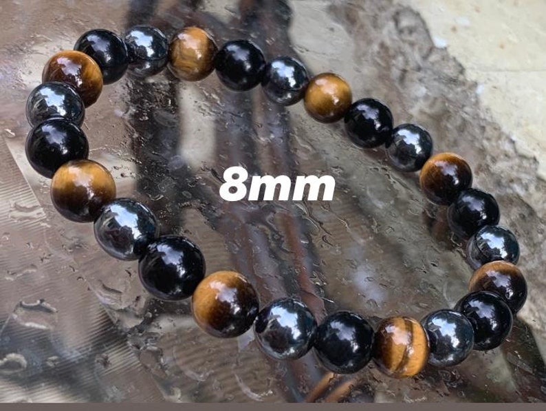 Protection Bracelet - Strength - Courage " Triple Threat " Aura Shield - Confidence - Anxiety Relief - Crystal Healing Negativity Protector image 11