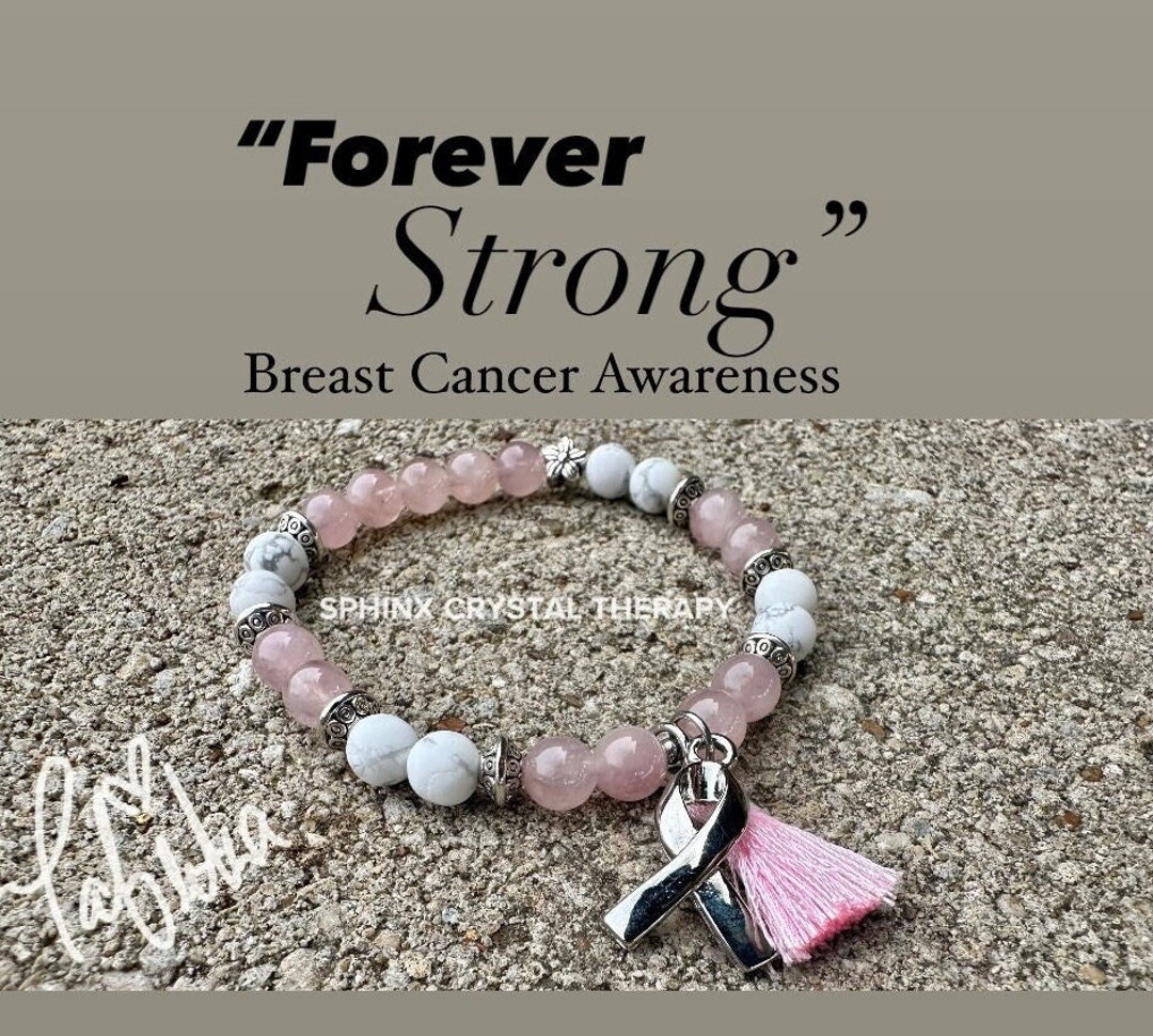 6mm - Breast Cancer Awareness Support - Heart Healing - 