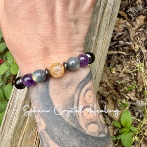 10MM Libra Energy - Unisex Zodiac Horoscope Bracelet - "The Diplomat, Libra" September October Birthday - Real Crystal Healing Gemstones image 3