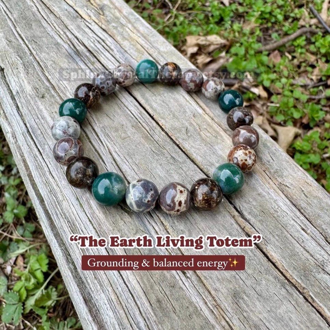 Moss Agate & Jasper Bracelet • “the Earth Living Totem
