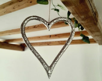 Metal Hanging Heart Decoration With Multi Flower - the Home and Hearts ...