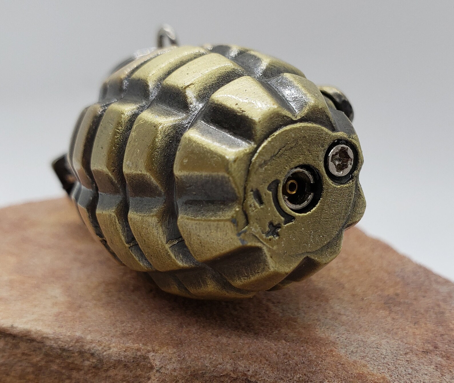 Unique Brass Alloy Pineapple Grenade Shaped Butane Lighter Etsy