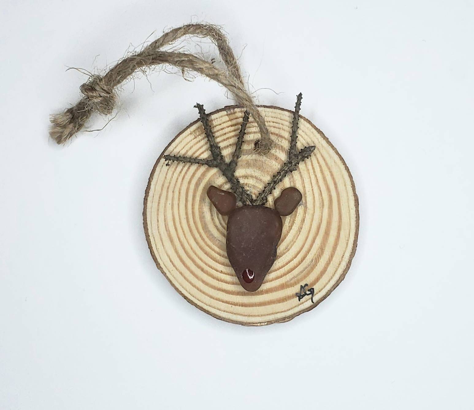 Seaglass Rudolph Ornament Seaglass Beachglass Ornament Etsy Canada