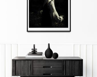 Framed photo print with black and white template 1