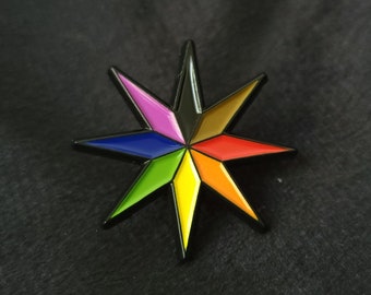 Rainbow Starburst Pin
