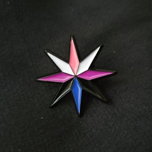 Genderfluid Starburst Pin