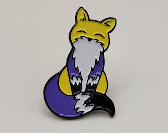 Nonbinary Fox Pin