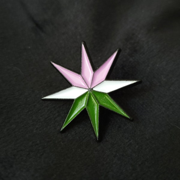 Genderqueer Starburst Pin