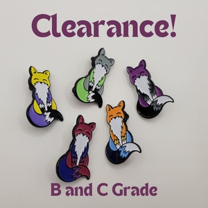 Pride Fox Pins - B and C Grade Clearance