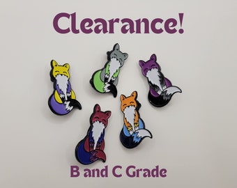 Pride Fox Pins - B and C Grade Clearance