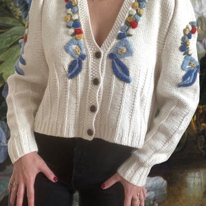 Zeldzaam vintage origineel Oostenrijks handgebreid vest