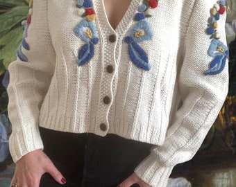 Seltene autrichien Vintage Strickjacke