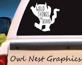 Child on Board bumper Wild Thing on Board window stickers Car Sticker
