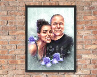 Loss Of Loved One Painting | Custom Memorial Portrait | Sympathy Gift | Framed Canvas Print | Personalized Funeral Grief Art from Photo