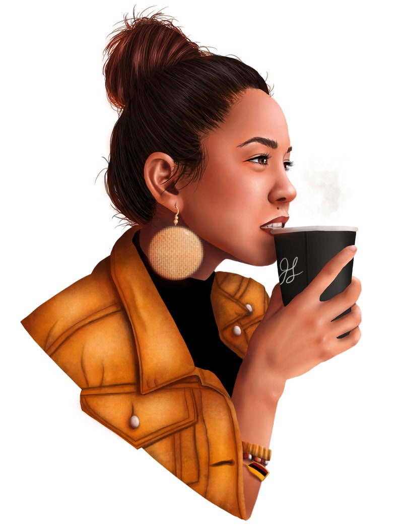 Custom Portrait Art | Framed Canvas Print | Stylistic Semi-Realistic Illustration from Photo | Digital Painting | Personalized Gift Idea image 10