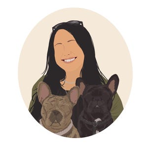 Custom Dog Portrait | Personalized Gift for Dog Moms, Dads, Pet Lovers | Hand-Drawn Cartoon Illustration from Photo | Printable Digital Art