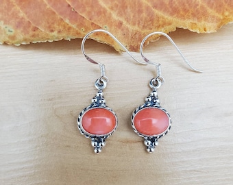 SoCute925 Dainty Heart Earrings Carnelian Dangle Earrings Sterling Silver Carnelian Earrings Heart Shape Carnelian Southwestern Jewelry