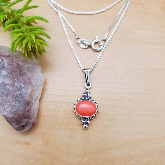 Collier Corail Vert Rose Argent 925 Massif - Longueur 45 Cm - Made In France - Neuf Avec Étiquettes - Style Élégant