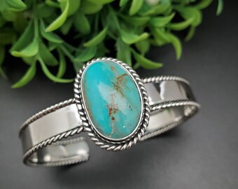 STN #C78 | アリゾナ ターコイズ カフ ブレスレット | スターリング