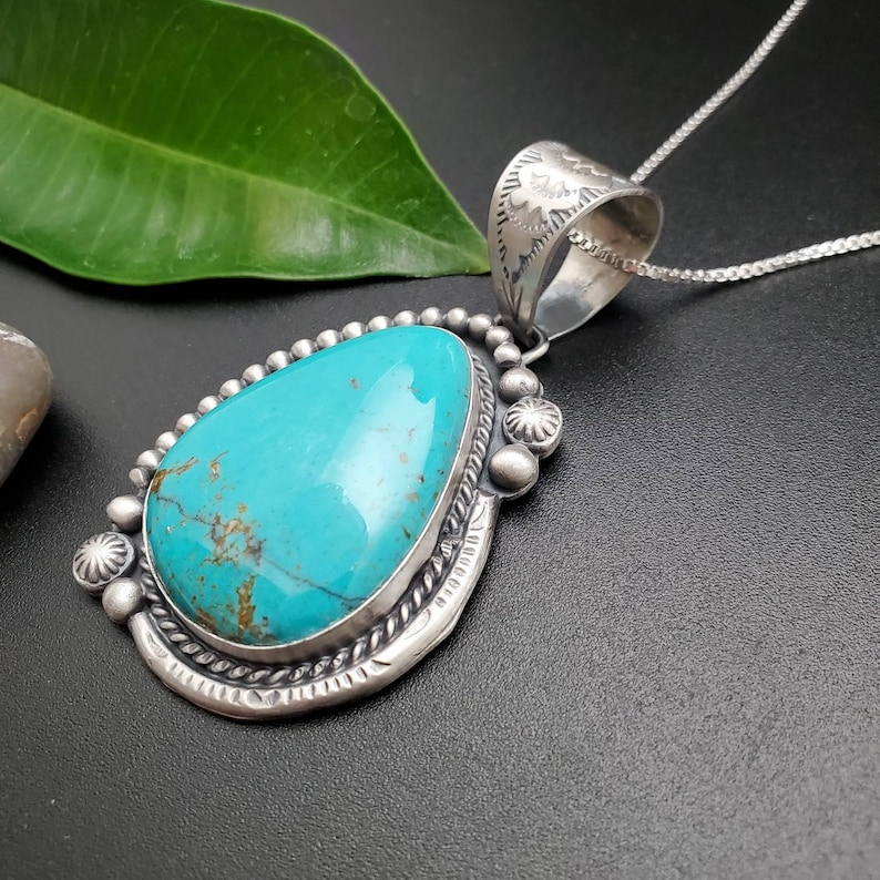 STN #299 | Turquoise Pendant Options With Silver Chain | Sterling ...