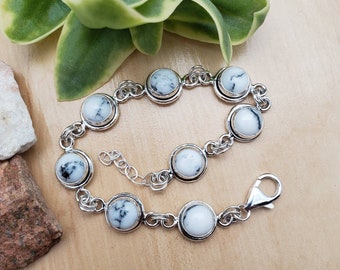 Socute925 White Turquoise Bracelet Sterling Silver Bracelet