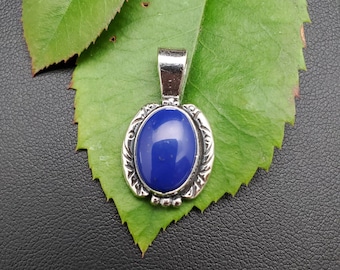 SoCute925 Lapis Lazuli Pendant | Sterling Silver Blue Lapis Jewelry | Blue Pendant | Dainty Lapis Pendant | Silver Bue Jewelry Made in USA