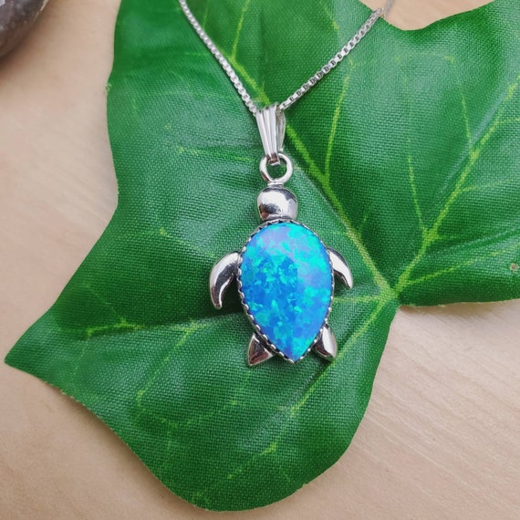 トルコ石カメの置物 シルバー製