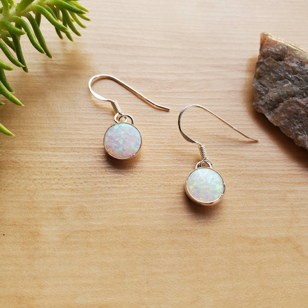 White Opal Earrings - Etsy