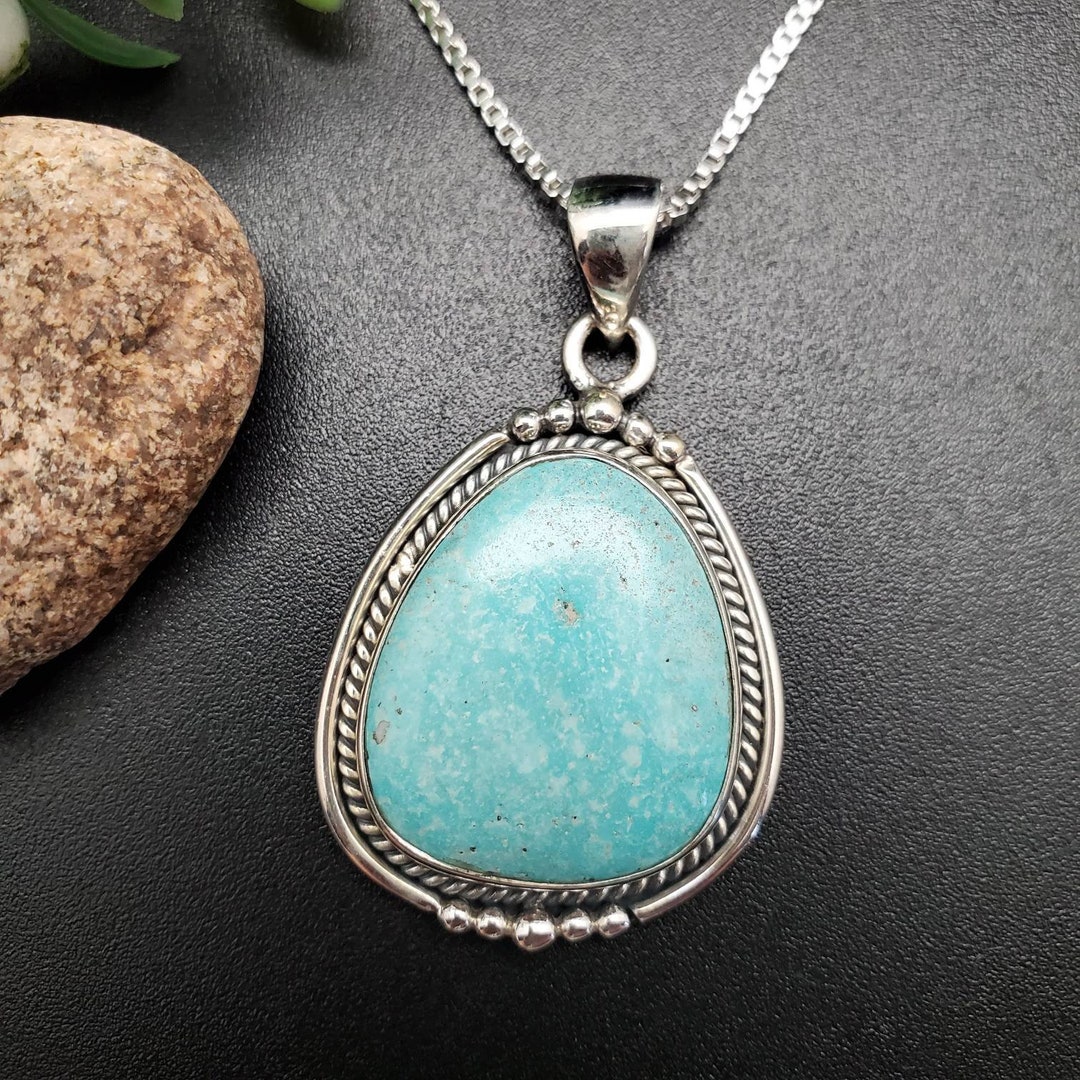 IGM#19 | アリゾナ ターコイズ ペンダント シルバー チェーン付き