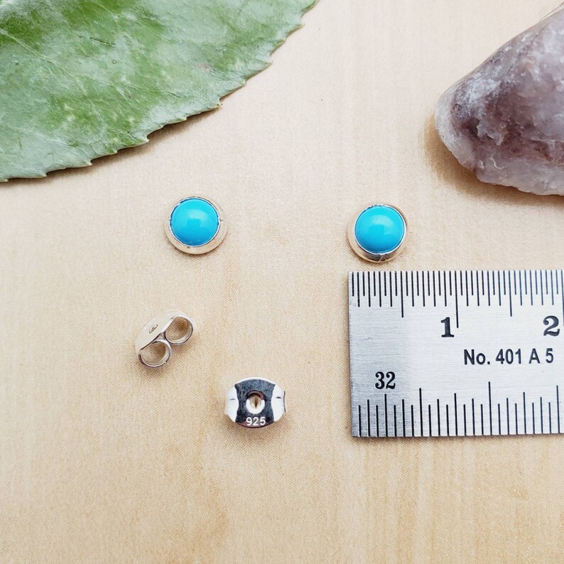 Small Posts Small Turquoise Studs Small Blue Turquoise Posts Small 5mm Sleeping Beauty Turquoise Post Earrings Sterling Silver Posts