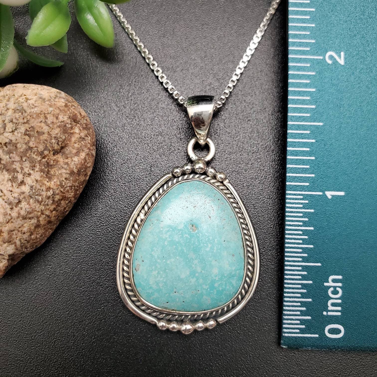 IGM#19 | アリゾナ ターコイズ ペンダント シルバー チェーン付き