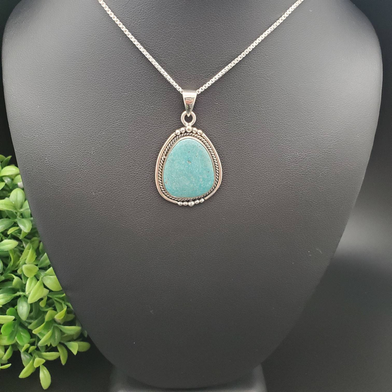IGM#19 | アリゾナ ターコイズ ペンダント シルバー チェーン付き