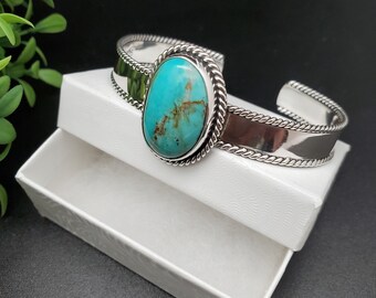 STN #C78 | アリゾナ ターコイズ カフ ブレスレット | スターリング