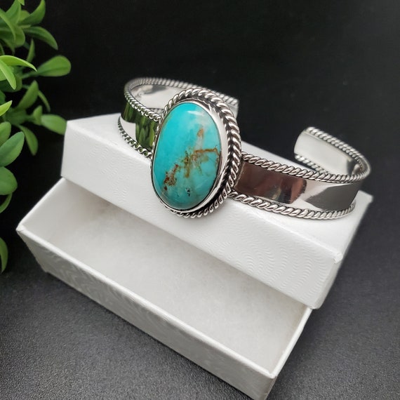 STN #C78 | アリゾナ ターコイズ カフ ブレスレット | スターリング